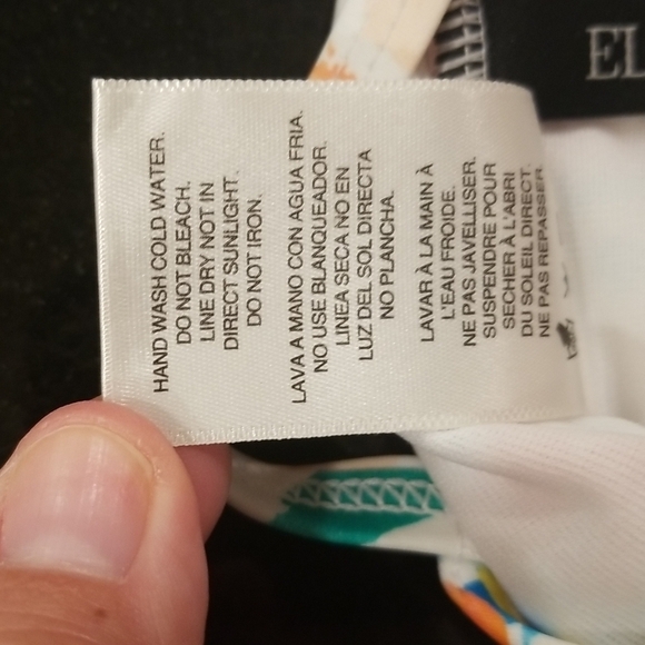 💕ELLEN TRACY💕 One Piece Ruffle Swimsuit ~ Abstract Floral Print 8 NWT - Picture 12 of 12